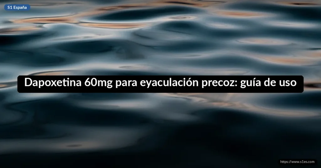 Dapoxetina 60mg para eyaculación precoz: guía de uso