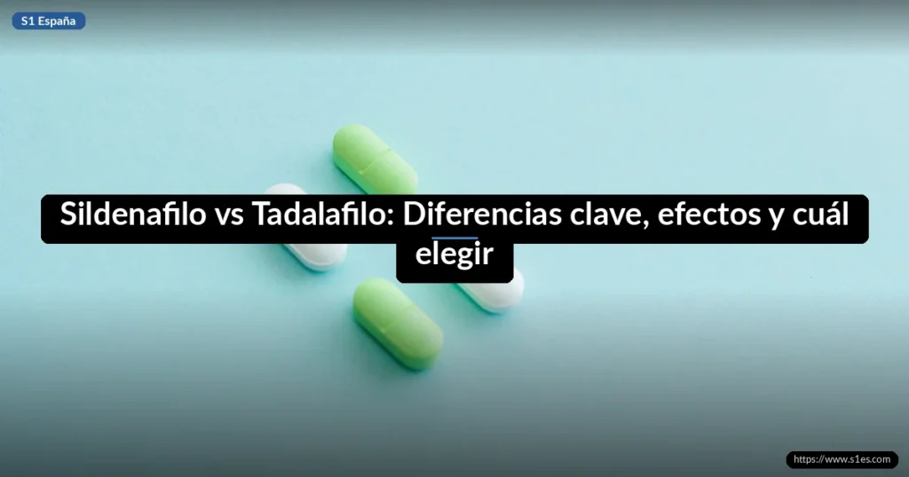 Sildenafilo vs Tadalafilo: Diferencias clave, efectos y cuál elegir