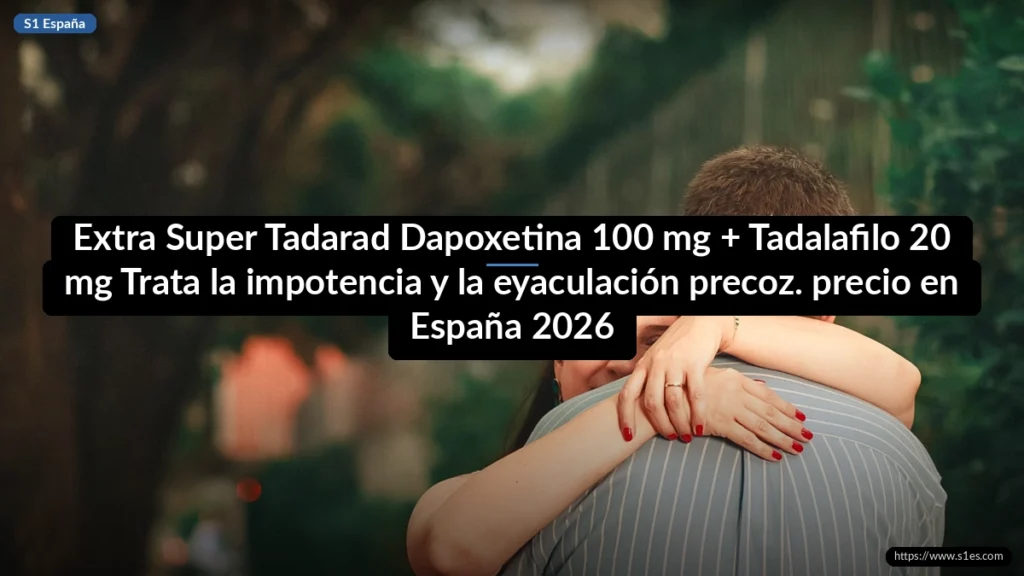 Extra Super Tadarad Dapoxetina 100 mg + Tadalafilo 20 mg Trata la impotencia y la eyaculación precoz. precio en España 2
